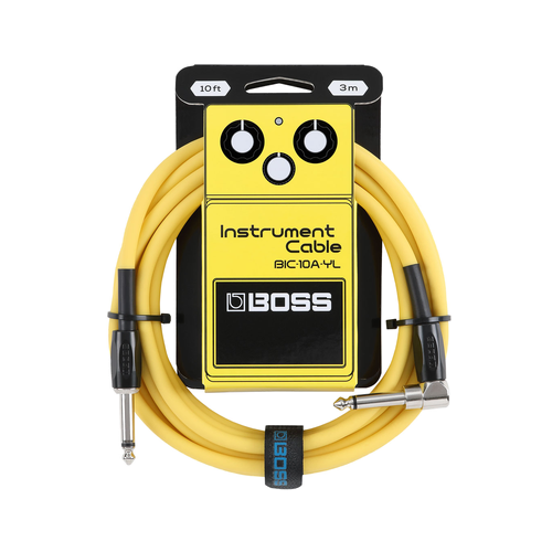 BOSS Bic Color 10ft Instrument Cable BIC-10A-YL Yellow
