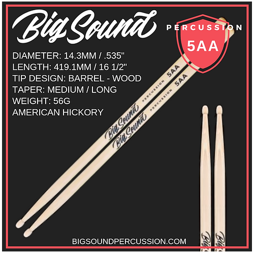 Big Sound Percussion 5AA Drumsticks