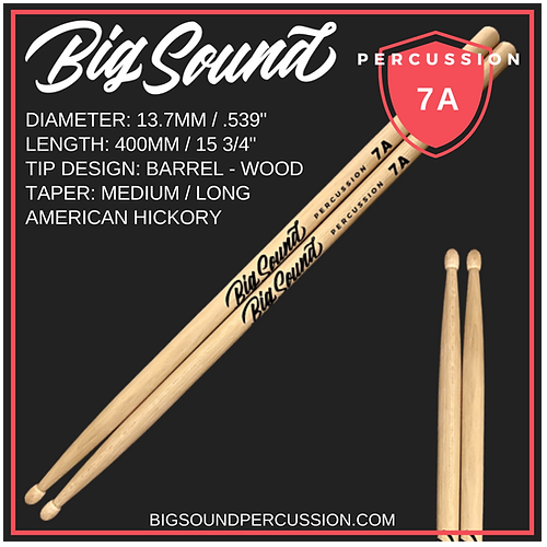 Big Sound Percussion 7A Drumsticks