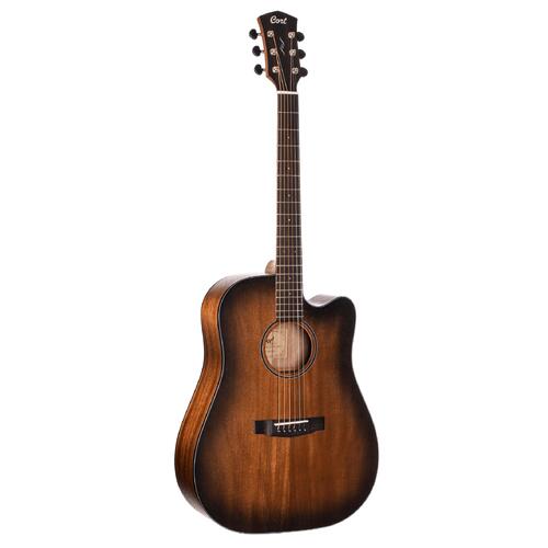 CORT Core-DC Acoustic Electric Guitar - Open Pore Black Burst
