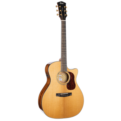 CORT Gold Series A6 Auditorium Natural Acoustic Electric Guitar w/Deluxe Gig Bag