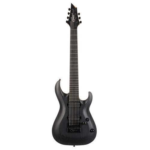 CORT KX707 Evertune 7-String Electric Guitar - Open Pore Black
