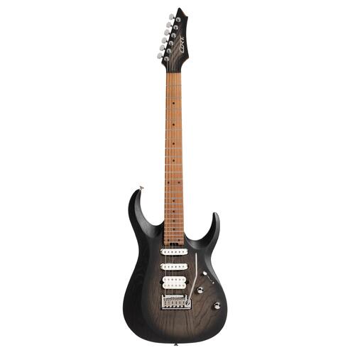 CORT X700 Triality Electric Guitar - Open Pore Black Burst