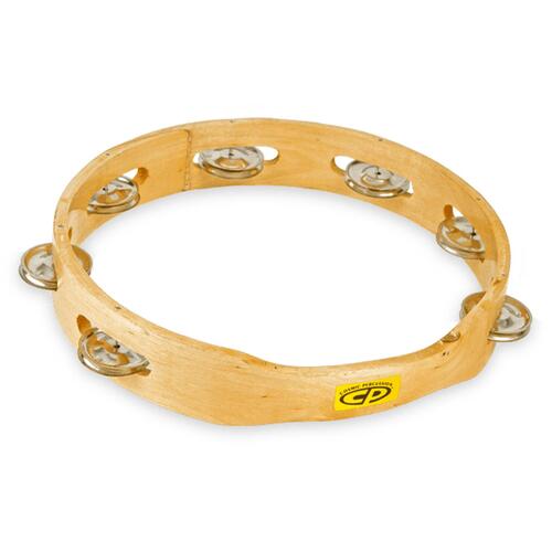 LP Cosmic Percussion Handheld Wood Tambourine  w/Steel Jingles CP389