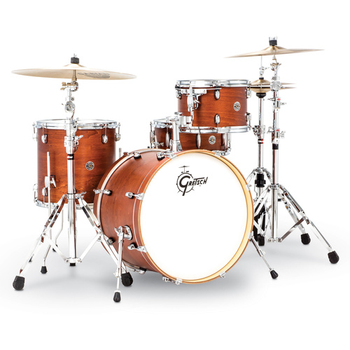 GRETSCH Catalina Club 4 Piece Drum Kit Satin Walnut Glaze