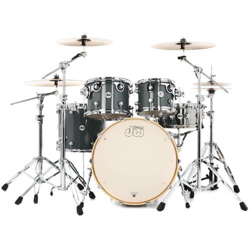 DW Design Series 5pce Steel Grey Shell Drum Kit