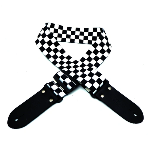DSL Weaving Checker Black White Guitar Strap