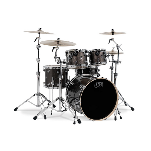 DW Performance Series 5 Pce Pewter Sparkle Shell Drum Kit