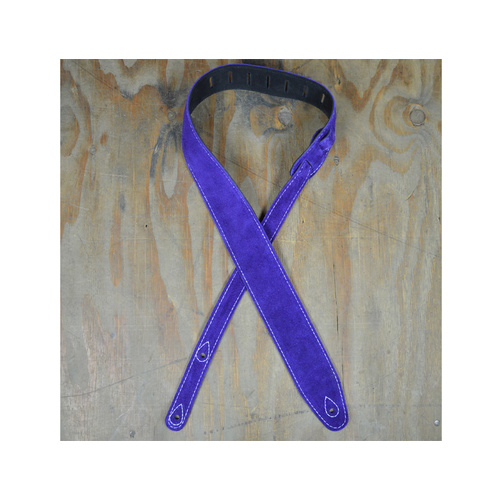 COLONIAL LEATHER Violet Double Suede Guitar Strap