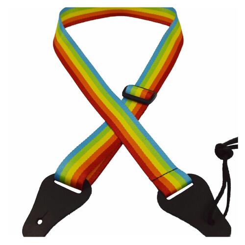 COLONIAL LEATHER Rainbow Webbing Ukulele Strap