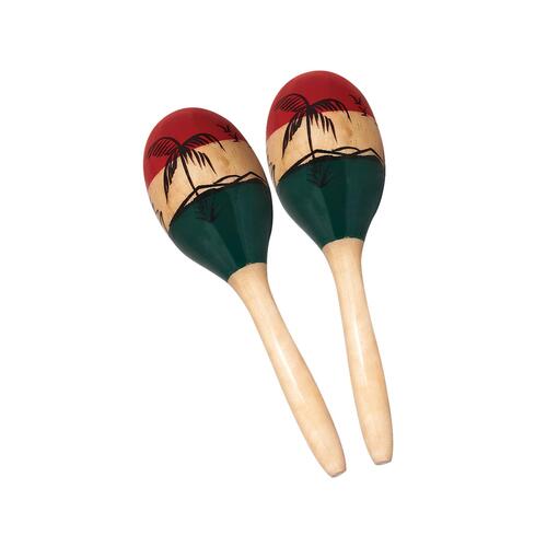 CPK Tropical Design Wood Maracas Pair ED764