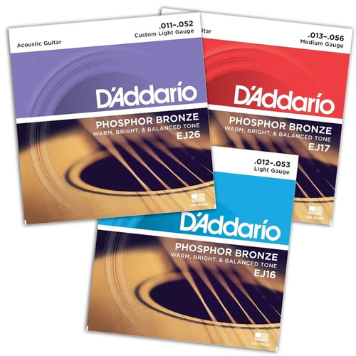 D'Addario EJ Phosphor Bronze Acoustic String Set