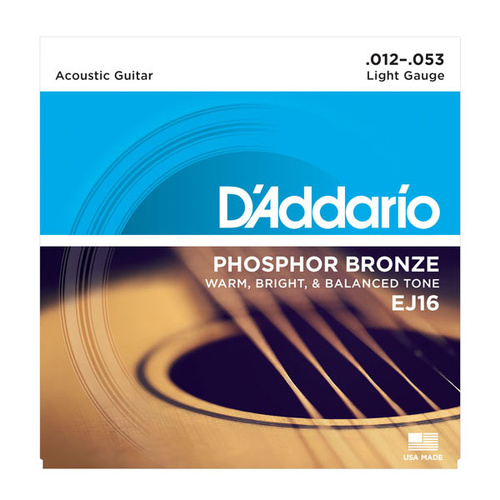 D'Addario 3 Pack EJ16 12-53 Acoustic String Set