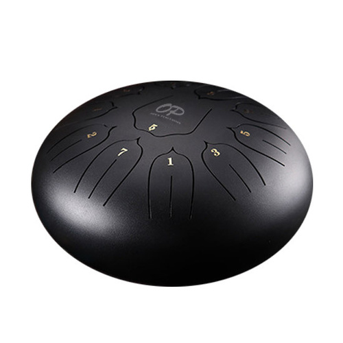 OPUS PERCUSSION 10 Inch Tongue Drum Lotus Carves Black