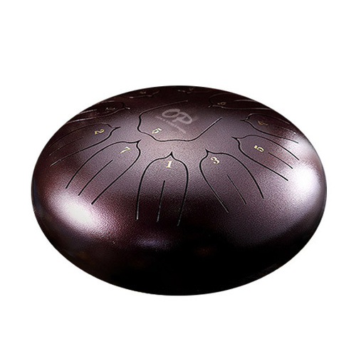 OPUS PERCUSSION 10 Inch Tongue Drum Lotus Carves Chestnut