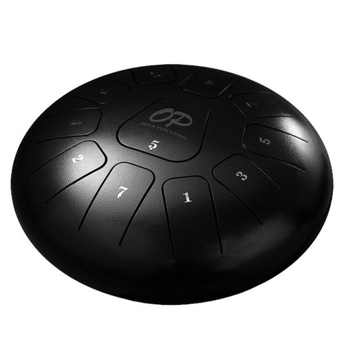 OPUS PERCUSSION 12 Inch Tongue Drum Standard Carves Black
