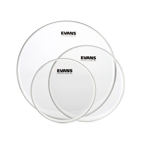 EVANS G2 Clear Tom Drumhead Pack 10-12-16