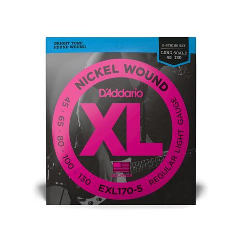 D'Addario 45-130 XL Light 5-String Bass Strings