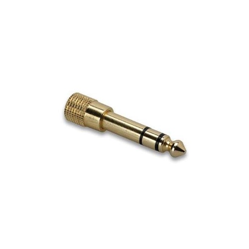 HOSA TECHNOLOGY 3.5 mm TRS to 1/4 in TRS Brass Screw Adaptor