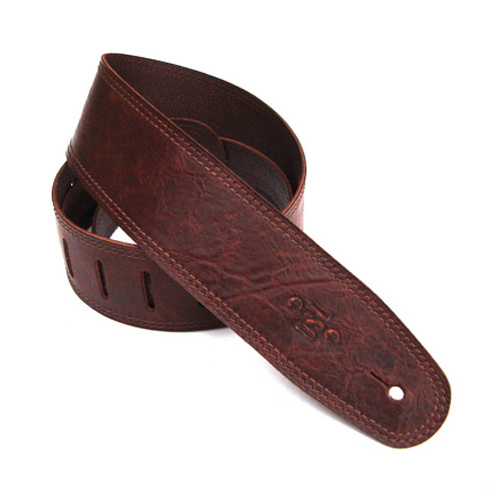 DSL Distressed Brown 2.5  Inch Leather Guitar Strap