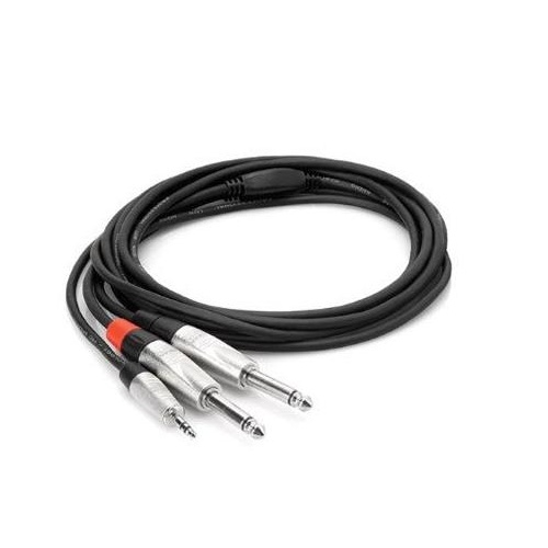HOSA TECHNOLOGY REAN 3.5 mm TRS to Dual 1/4 TS Pro Breakout Cable (3ft)