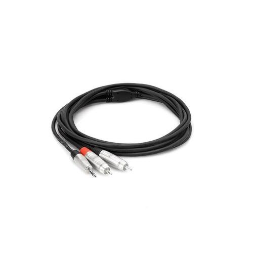 HOSA TECHNOLOGY REAN Stereo 3.5 mm TRS to Dual RCA Pro Breakout Cable (6ft)