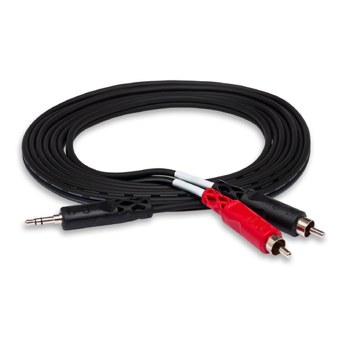 HOSA TECHNOLOY 3.5 mm TRS to Dual RCA Breakout Cable (3ft)