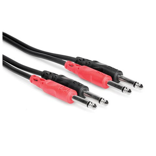 HOSA TECHNOLOGY Dual TS 1/4" (6.5mm) Stereo Interconnect Cable (1m)