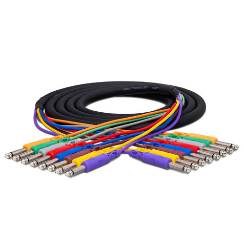 HOSA TECHNOLOGY Unbalanced TS 1/4" (6.5mm) to Same Interconnect Snake Cable (5m)