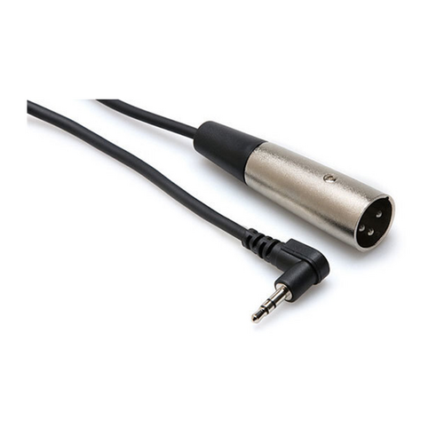 HOSA TECHNOLOGY XLR3M to Right-angle 3.5 mm TRS Microphone Cable (1ft)