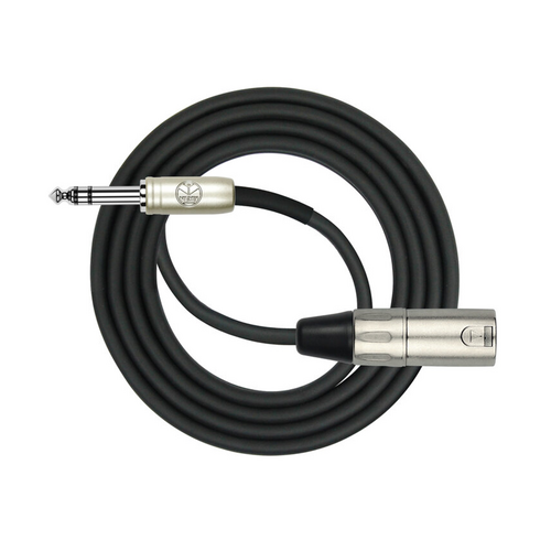 KIRLIN KMP483PR 20ft XLRM - 6.5mm TRS Cable Black