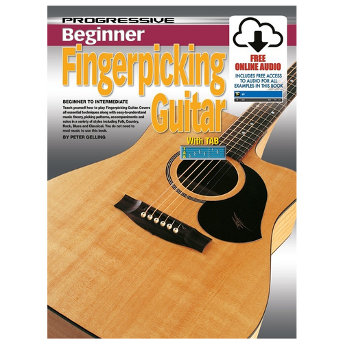 Progressive Beginner Fingerpicking Book with Online Media