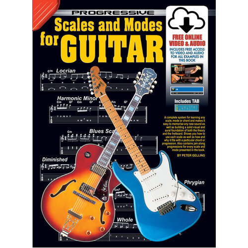 Progressive Guitar Scales and Modes Method Book with Online Media