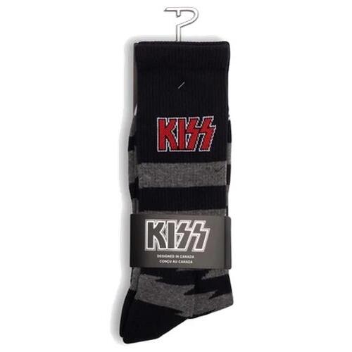 PERRIS Crew Socks Kiss Lightning Black