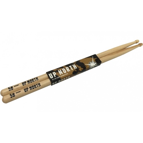 UP NORTH 5B Hickory Wood Tip Drumsticks by Los Cabos 3 Pairs