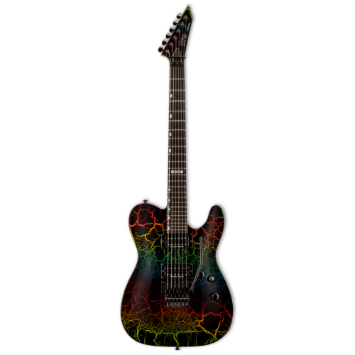 LTD Eclipse '87 Rainbow Crackle Electric Guitar