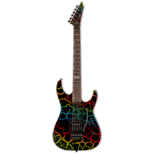 LTD Mirage Deluxe '87 Rainbow Crackle Electric Guitar