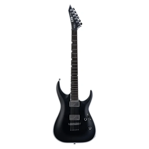 LTD Deluxe MH-1000NTBB Bold Binding Satin Black Electric Guitar