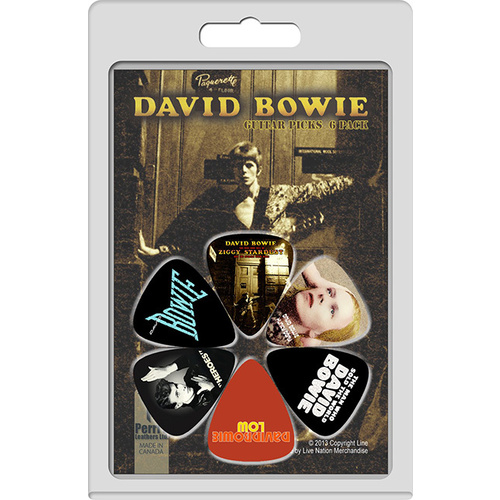 PERRIS LPDB1 6-Pack David Bowie Licensed Guitar Pick Pack