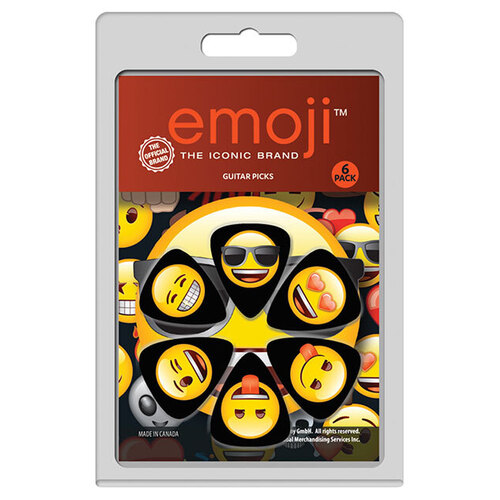 PERRIS LPEMO1 6-Pack Emoji Cool Guy Licensed Guitar Pick Pack