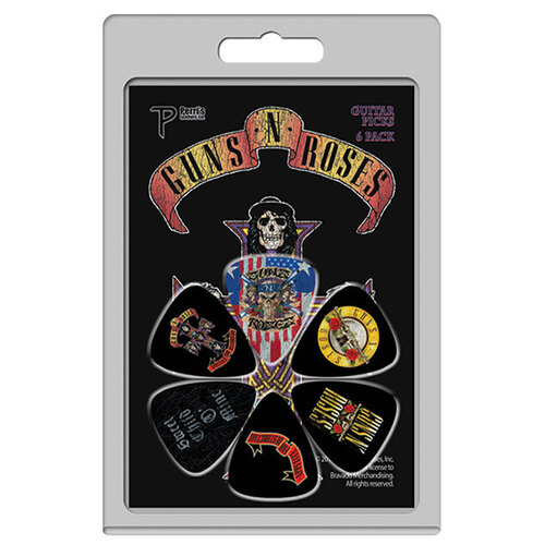 PERRIS LPGR2 6-Pack Guns'N'Roses Licensed Guitar Pick Packs 