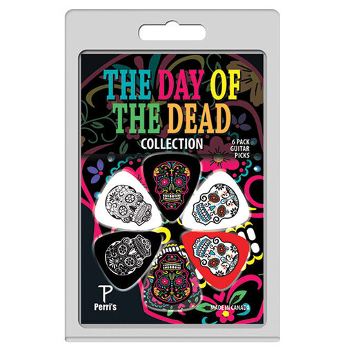 PERRIS LPPP04 6-Pack Day Of The Dead Licensed Guitar Pick Pack