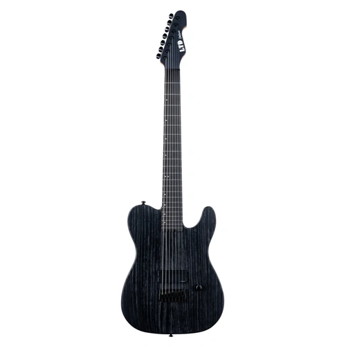 LTD Deluxe TE-1007 Black Blast Baritone Electric Guitar