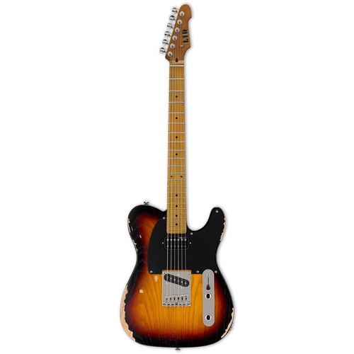 LTD TE-254 Distressed 3 Tone Sunburst Electric Guitar