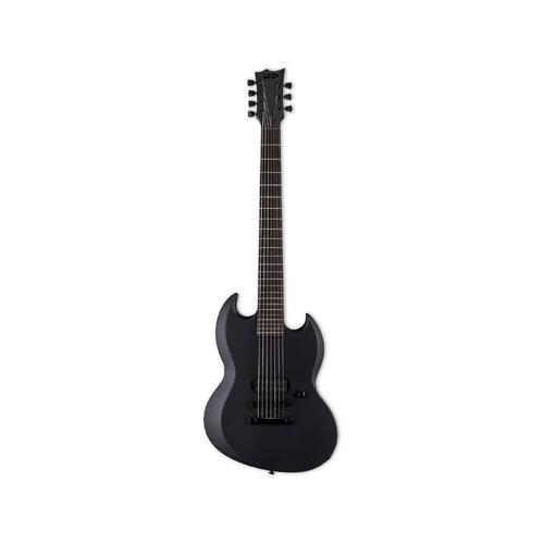 LTD VIPER-1007 BARITONE BLACK METAL Black Satin 7 String Electric Guitar