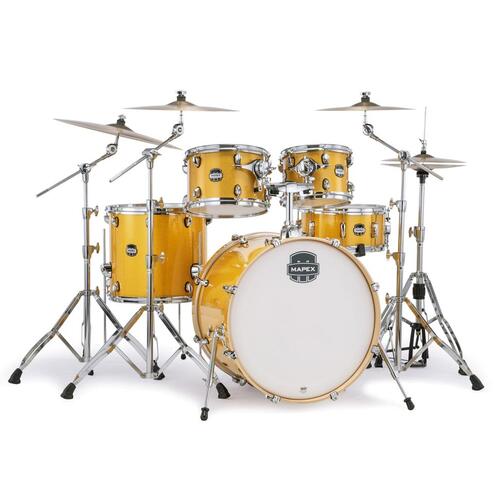 MAPEX Mars Birch 5pce Sunflower Sparkle Drum Kit w/Hardware
