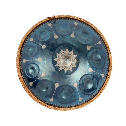 MANO PERCUSSION 22 Inch 10 Note Handpan - Blue Mandala MPC70MBL