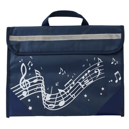 Musicwear Wavy Stave Music Satchel/School Bag - Navy Blue