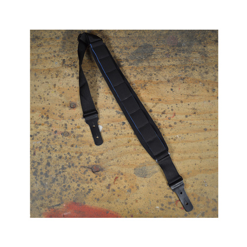 COLONIAL LEATHER Black Neoprene Padded Extra Long Guitar Strap