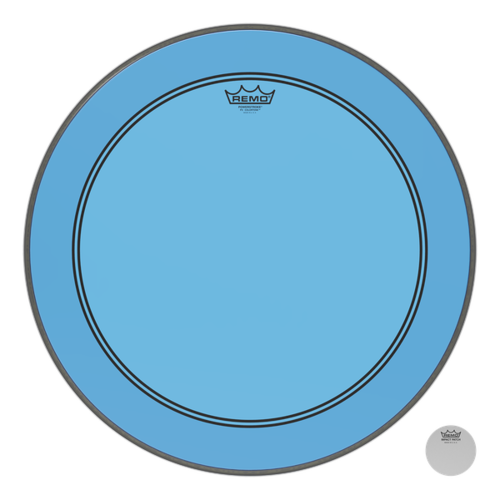 REMO Colortone Powerstroke 3 22 Inch Blue Bass Drumhead
